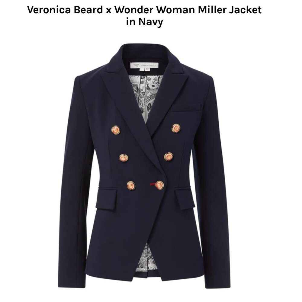 ISO Veronica Beard x Wonder Woman Miller Jacket in Navy or Red